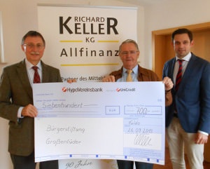 Versicherungsbüro Richard Keller KG spendet 700 EUR