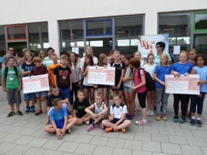 Gelungener Sponsorenlauf am Schulfest der Lüdertalschule in Großenlüder zugunsten der Bürgerstiftung